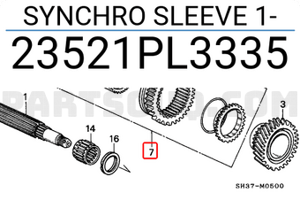Honda 23521PL3335 SYNCHRO SLEEVE 1