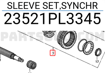 Honda 23521PL3345 SLEEVE SET,SYNCHR