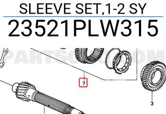 Honda 23521PLW315 SLEEVE SET,1-2 SY