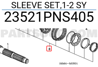 Honda 23521PNS405 SLEEVE SET,1-2 SY