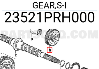 Honda 23521PRH000 GEAR,S-I
