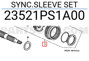 Honda 23521PS1A00 SYNC.SLEEVE SET