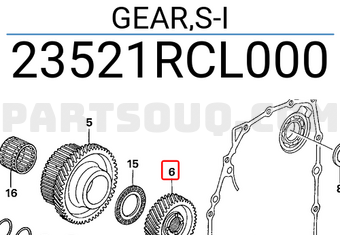 Honda 23521RCL000 GEAR,S-I