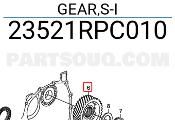 Honda 23521RPC010 GEAR,S-I