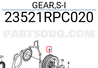 Honda 23521RPC020 GEAR,S-I