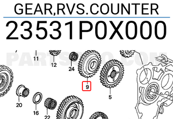 Honda 23531P0X000 GEAR,RVS.COUNTER