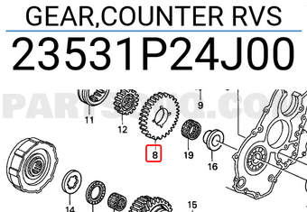 Honda 23531P24J00 GEAR,COUNTER RVS