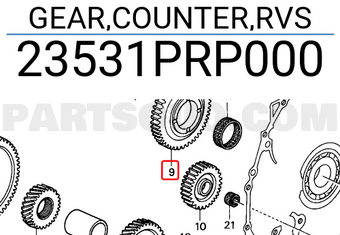 Honda 23531PRP000 GEAR,COUNTER,RVS