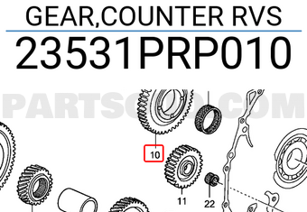 Honda 23531PRP010 GEAR,COUNTER RVS