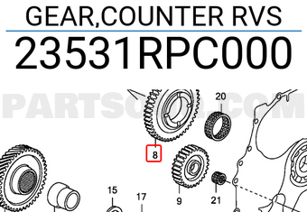 Honda 23531RPC000 GEAR,COUNTER RVS
