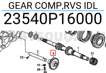 Honda 23540P16000 GEAR COMP,RVS IDL