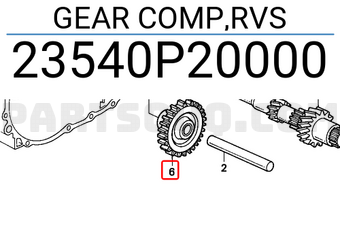 Honda 23540P20000 GEAR COMP,RVS
