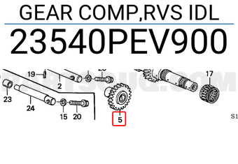 Honda 23540PEV900 GEAR COMP,RVS IDL