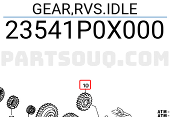 Honda 23541P0X000 GEAR,RVS.IDLE