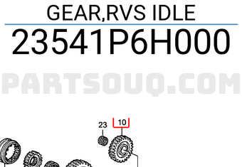 Honda 23541P6H000 GEAR,RVS IDLE