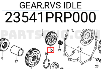 Honda 23541PRP000 GEAR,RVS IDLE