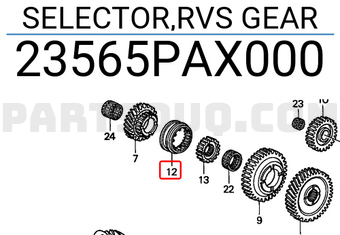 Honda 23565PAX000 SELECTOR,RVS GEAR