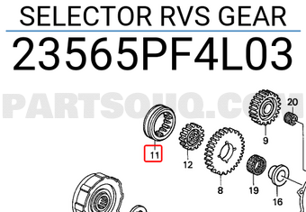 Honda 23565PF4L03 SELECTOR RVS GEAR