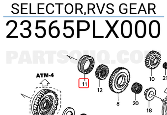 Honda 23565PLX000 SELECTOR,RVS GEAR