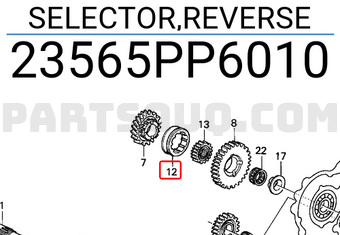 Honda 23565PP6010 SELECTOR,REVERSE