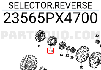 Honda 23565PX4700 SELECTOR,REVERSE