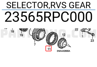 Honda 23565RPC000 SELECTOR,RVS GEAR