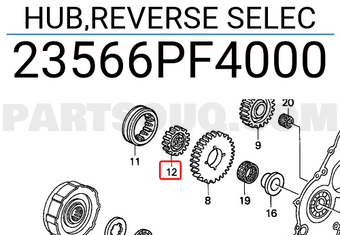 Honda 23566PF4000 HUB,REVERSE SELEC