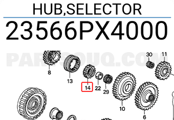 Honda 23566PX4000 HUB,SELECTOR