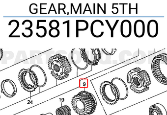 Honda 23581PCY000 GEAR,MAIN 5TH