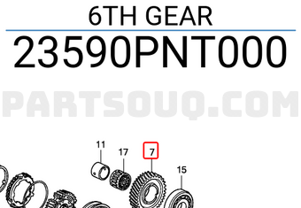 Honda 23590PNT000 6TH GEAR