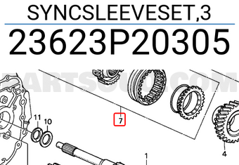 Honda 23623P20305 SYNCSLEEVESET,3