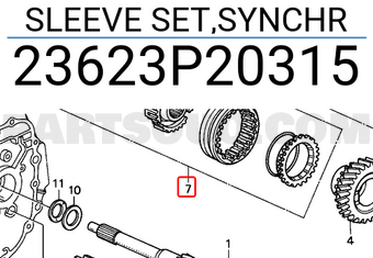 Honda 23623P20315 SLEEVE SET,SYNCHR