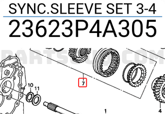 Honda 23623P4A305 SYNC.SLEEVE SET 3-4