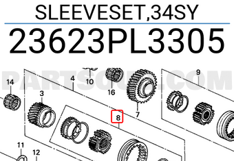 Honda 23623PL3305 SLEEVESET,34SY