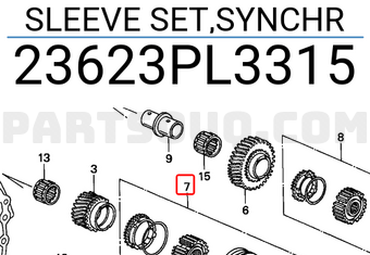 Honda 23623PL3315 SLEEVE SET,SYNCHR