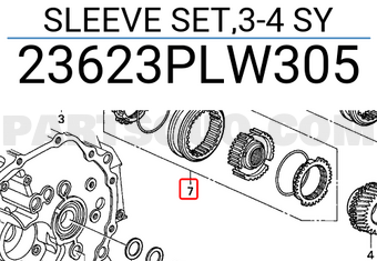 Honda 23623PLW305 SLEEVE SET,3-4 SY