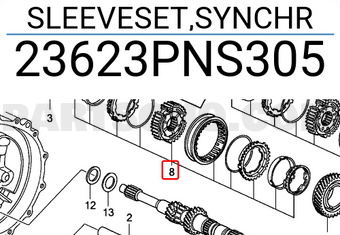 Honda 23623PNS305 SLEEVESET,SYNCHR