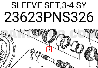 Honda 23623PNS326 SLEEVE SET,3-4 SY