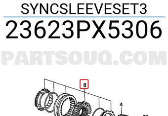 Honda 23623PX5306 SYNCSLEEVESET3
