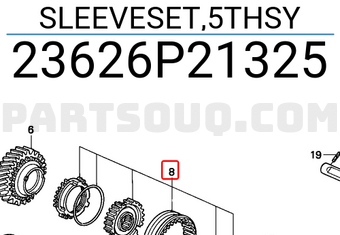 Honda 23626P21325 SLEEVESET,5THSY