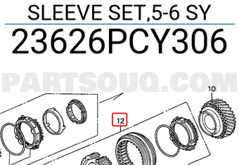 Honda 23626PCY306 SLEEVE SET,5-6 SY