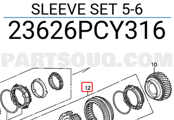Honda 23626PCY316 SLEEVE SET 5-6