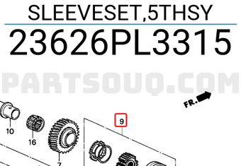 Honda 23626PL3315 SLEEVESET,5THSY