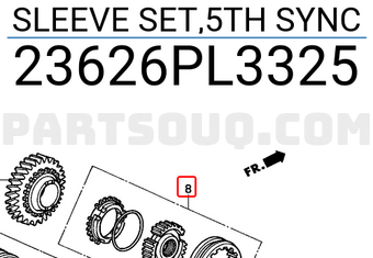 Honda 23626PL3325 SLEEVE SET,5TH SYNC