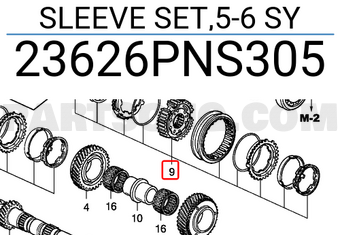Honda 23626PNS305 SLEEVE SET,5-6 SY