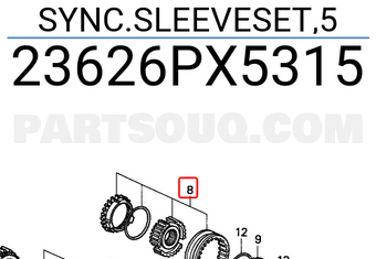Honda 23626PX5315 SYNC.SLEEVESET,5