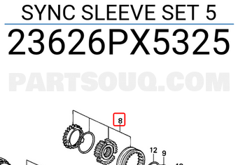 Honda 23626PX5325 SYNC SLEEVE SET 5