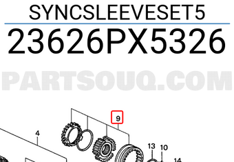 Honda 23626PX5326 SYNCSLEEVESET5