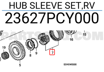 Honda 23627PCY000 HUB SLEEVE SET,RV