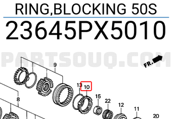 Honda 23645PX5010 RING,BLOCKING 50S